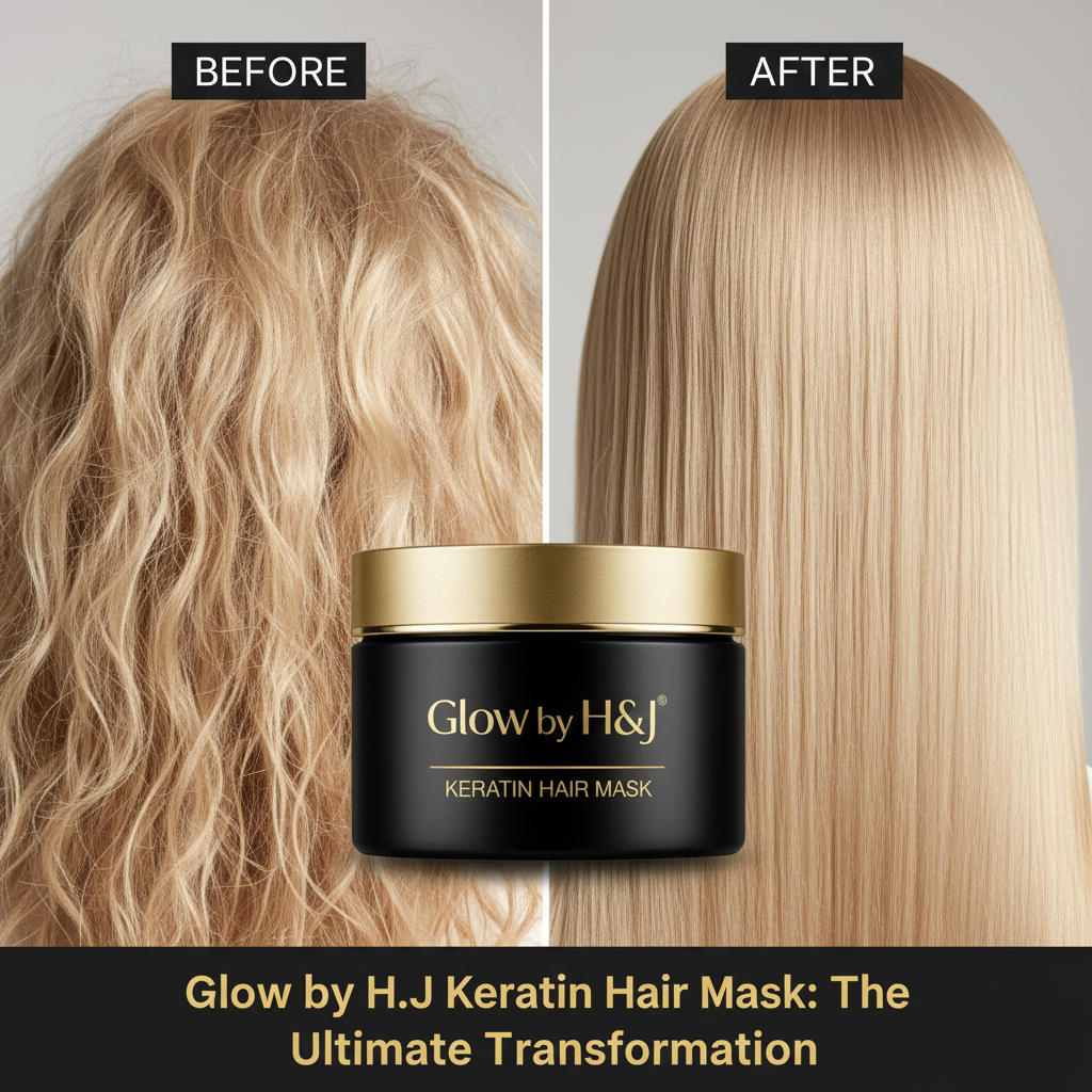 Glow by H&J Keratin Hair Mask – Deep Conditioning Treatment for Damaged Hair