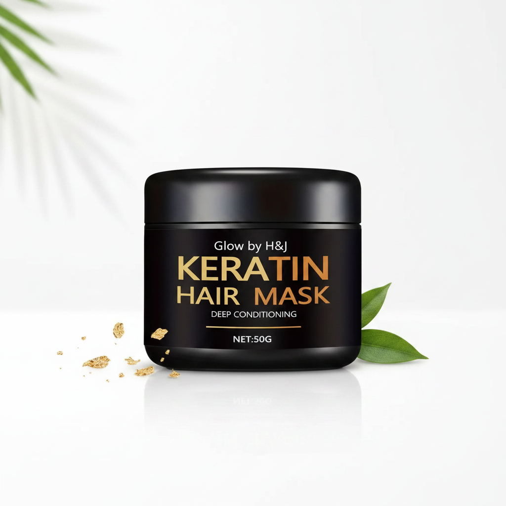 Glow by H&J Keratin Hair Mask – Deep Conditioning Treatment for Damaged Hair